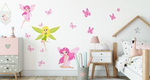 Muralo Wandsticker Mrchenhafte Feen 50 x 100 cm Wandtattoo Wanddeko Aufkleber Set Kinderzimmer XXL