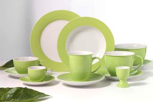 6er Suppenteller 22cm Doppio grün