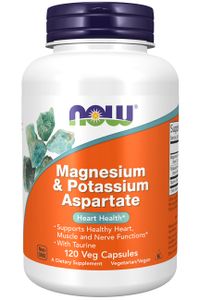 Magnesium & Kalium Aspartat 120 Kapseln Now Foods