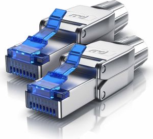 Primewire 2x złącze sieciowe CAT 8 RJ45, beznarzędziowe, kabel Gigabit Ethernet LAN, 40 Gbit/s