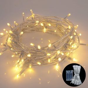 Lichterkette 5m 50 LED Batteriebetrieben Lichterketten für Innen Außen Weihnachten Hochzeit Party Garten Deko, Warmweiß