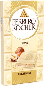 Baton z białej czekolady Ferrero Rocher z orzechami laskowymi i śmietanką 90g