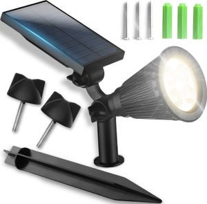 Superjasna lampa solarna LED do wbudowania w ziemię z czujnikiem zmierzchu, solarna lampa gruntowa, lampa gruntowa, zewnętrzna, zimna biel, 20W, Retoo