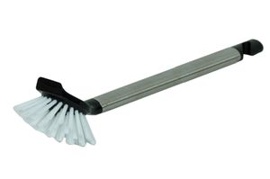 Bürstenmann 775 11 Spülbürste, mit Edelstahlgriff und Nylonborsten, 27 cm lang, silber/schwarz