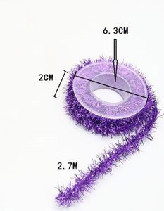 1 Rolle Farbstäbe, biegbar, leicht zu tragen, bunte Drahtgirlande, Lametta, festliche Heim-Halloween-Weihnachtsdekoration