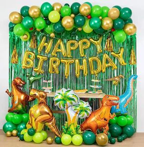113-teiliges Dinosaurier-Ballonbogen-Kit + Luftballons-Girlanden-Junge-Kindergeburtstags-Party-Dekoration