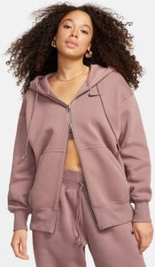 NIKE Damen Nike Trainingsjacke W NSW PHNX FLC FZ OS HOODIE SMOKEY MAUVE/BLACK SMOKEY MAUVE/BLACK L