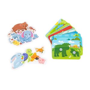 Montessori® Lernspiel, Plastikkarten mit Klettverschluss - Mutter und Baby Jungen, Mädchen