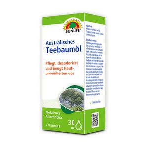 SUNLIFE Australisches Teebaumöl 30ml - zur Haut-, Haar- und Mundpflege