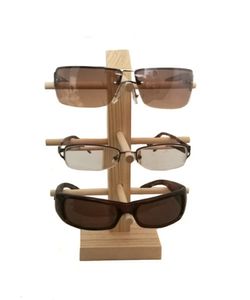 Brillenständer Brillenpräsenter Brillendisplay für 3 Brillen Holz-Ständer