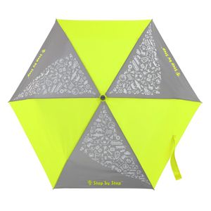 Detský skladací dáždnik s magickým efektom, neónovo žltý