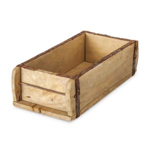 Holzbox BRIXTON braun aus recyceltem Holz Pflanzkasten Ziegelform Holzkiste K