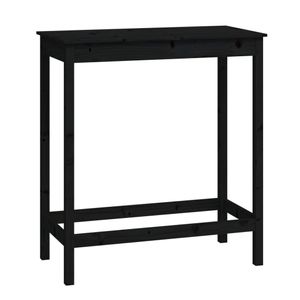 vidaXL Barový stôl čierny 100x50x110 cm Masívne borovicové drevo