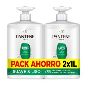 Pantene Soft And Smooth Shampoo Lot 2 X 1000 Ml