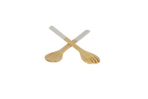 Bambus-Besteck-Set, weiß, 27,5cm