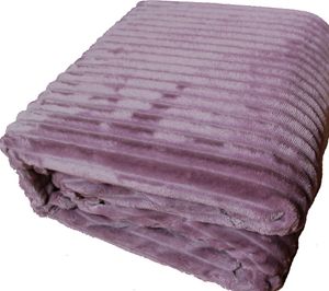Winter Wende Bettwäsche Cashmere Cord, 135x200+80x80cm, Flieder Uni, Fleece, Plüsch Teddy Flausch