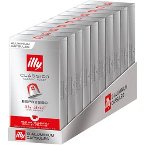 ILLY Kapseln Espresso Classic 100 Nespresso®* kompatible Kaffeekapseln 10 x 10