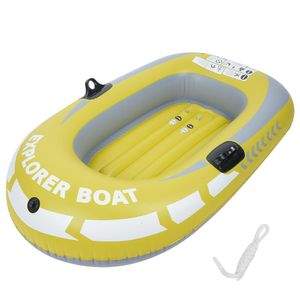Gelbes aufblasbares PVC-Ruderluftboot-fischendes Schlauchboot Tauchwerkzeug einer Person