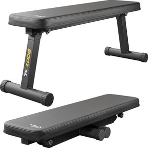 TREX SPORT TX-100B Flachbank | Hantelbank klappbar | Trainingsbank perfekt für Bankdrücken TREX SPORT TX-100B Flachbank | Hantelbank klappbar | Trainingsbank perfekt für Bankdrücken