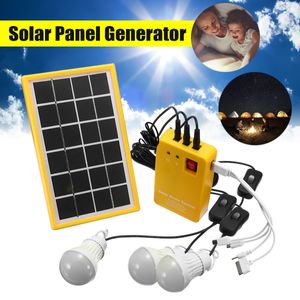 Solárny generátor Generátor energie s 3 LED lampami USB nabíjačka Camping 6V 3W