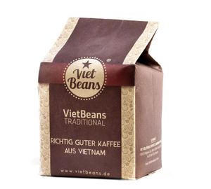 VietBeans Traditional - Hochwertiger vietnamesischer Kaffee – Gemahlener Röstkaffee – Kaffee Vietnam - 250g