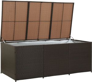 vidaXL Gartenbox Poly Rattan 180x90x70 cm Braun