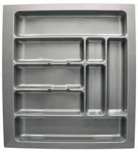 KOTARBAU® Box na příbory do zásuvky Organizér do zásuvky na kuchyňské příbory šedý 535x490mm