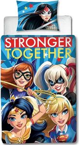 Superhero Girls - Bettwäsche-Set "Stronger Together" AG1662 (Einzelbett) (Blau)