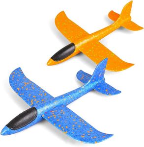 2er-Pack Schaumstoff-Flugzeug-Spielzeug Wurfflugzeug-Spiel Fliegendes Spielzeug Kinder Flugmodell Segelflugzeug Outdoor-Sport-Spielzeug Geschenke für Jungen und Mädchen