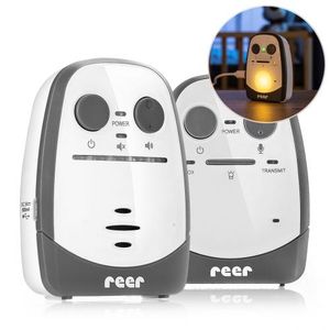 (GUGE) Reer Cosmo Babyphone vom Erfinder des Babyphone, mit Nachtlicht, Vibrations-Alarm und Gegensprechfunktion, weiß, 600m Reichweite, 50150