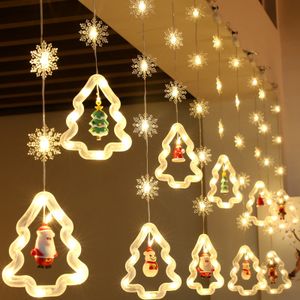 3M Weihnachten Deko LED Lichtervorhang, Fenster Hängende Lichterkette mit 8 Modi und Timer Lichter für Innen Außen Garten Balkon Party Weihnachtsdekoration, Warmweiß, USB