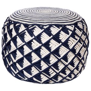 BELIANI Pouf Sandbeige aus Jute rund ⌀ 46 cm Boho Stil Indoor Sitzpouf für Wohnzimmer Schlafzimmer Flur Diele Garderobe