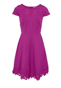 Ashley Brooke Damen Designer-Kleid mit Stickerei, pink, Größe:36