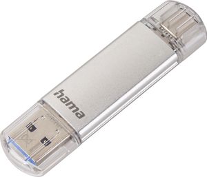 hama USB 3.0 / 3.1 Speicherstick "C-Laeta" 64 GB silber