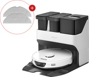 Roborock S7 Max Ultra Staubsauger Roboter 5500Pa, Saugroboter mit all in one Dock,  upgrade von S7 pro ultra, mit VibraRise Wischtücher,  App, Weiß