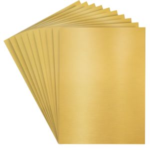 Belle Vous Glänzendes Papier Gold (50er Pack) - 28 x 21cm 120gsm Premium Kartonpapier A4 - Glitzerpapier zum Basteln für Scrapbooking, DIY-Projekte, Hochzeits-/Partydekorationen und Kartenherstellung