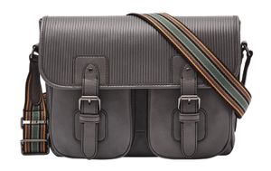 FOSSIL Umhängetasche Greenville Courier Lead Gray grau