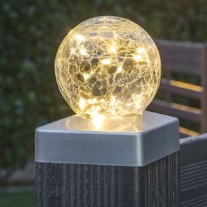 HI 70405 LED Solar Zaun Leuchte für Zaunpfeiler 10x10cm