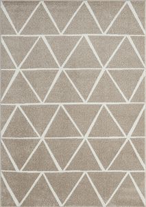 Beat Moderner Weicher Designer Teppich; Farbe: beige; Größe: 120 x 170 cm