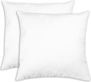 2er Set Kopfkissen, Dekokissen, 40x40 cm, 100% Polyester