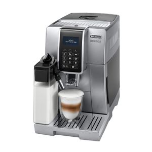 Delonghi ECAM 356.77.S Dinamica Vollautomatische Espressomaschine, Kunststoffgehäuse, Tassenwärmer, Integriertes Mahlwerk, Milchaufschäumer, Wasserfilter