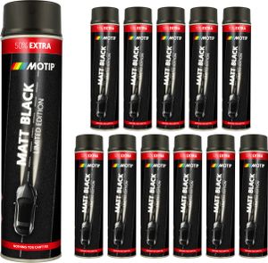 Motip Lack – Matt – Schwarz – Limited Edition – 12 x 600 ml