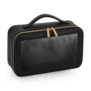 Bagbase - Kozmetická taška "Boutique", priehľadná PC5285 (jedna veľkosť) (čierna)
