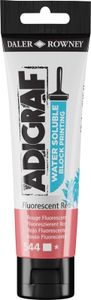 Daler Rowney Adigraf Block Printing Water Soluble Colour Farba do linorytu Fluorescent Red 59 ml