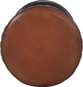 vidaXL Barhocker Braun Echtleder