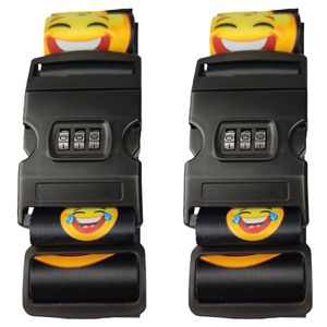 BASI - Koffergurt - SET - mit lachenden Smileys - 2 Stück - 2x0006-0311