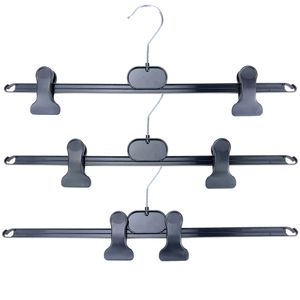 LaraTex Hosenbügel 10er Set / Klemmbügel mit Klammern / Hosenbügel Platzsparend / ausziehbar & rutschfest / Kleiderbügel für Hosen, Röcke / Schwarz