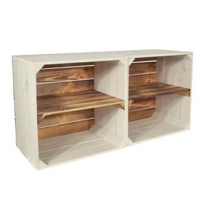 CHICCIE 2 Set Weinregal Wino aus Holz - Greta Geflammt 1x Regal