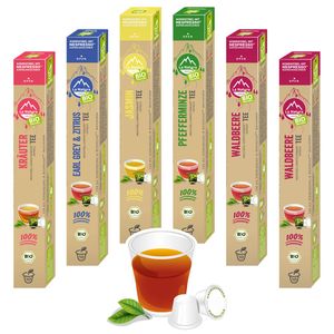 Selection BoxTee 60 Teekapseln | La Natura Lifestyle Organic 126g| biobasiert | Nespresso®*³ kompatible