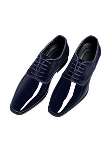 Herren Formal Brogues Oxfords Rutschfeste Anzugschuhe Komfort Business Kleid Schuhe Blau,Größe:EU 45